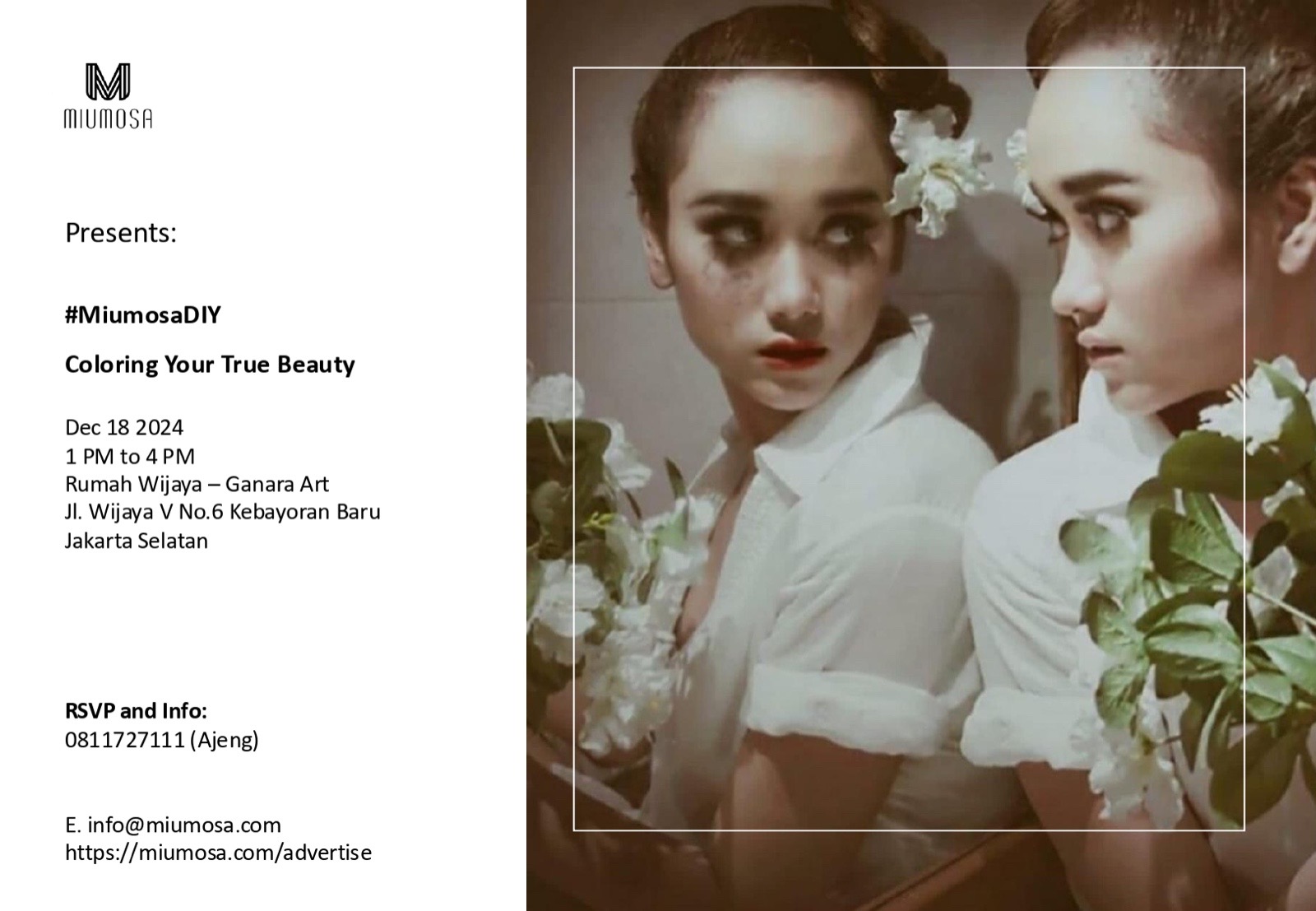 #MiumosaDIY Coloring Your True Beauty event poster